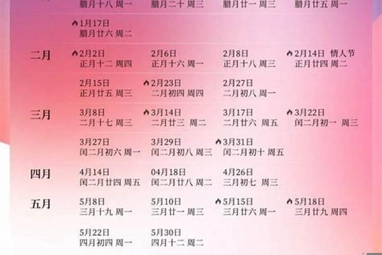 本年结婚良辰吉日